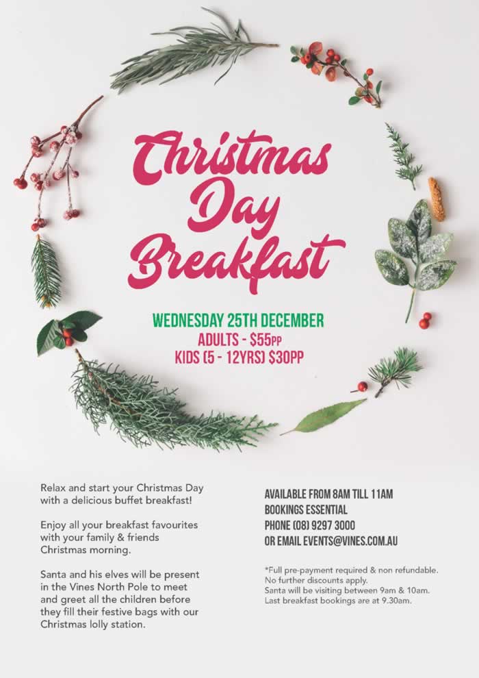 Christmas day lunch and party ideas for Perth